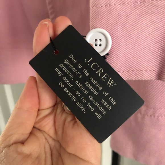 NWT JCrew Pink Pea Coat in heavyweight cotton twill Sz 00P - Picture 4 of 10